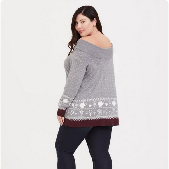 BEAUTY & THE BEAST Off Shoulder Sweater Women's 3X (22/24) TORRID x DISNEY - Picture 12 of 12